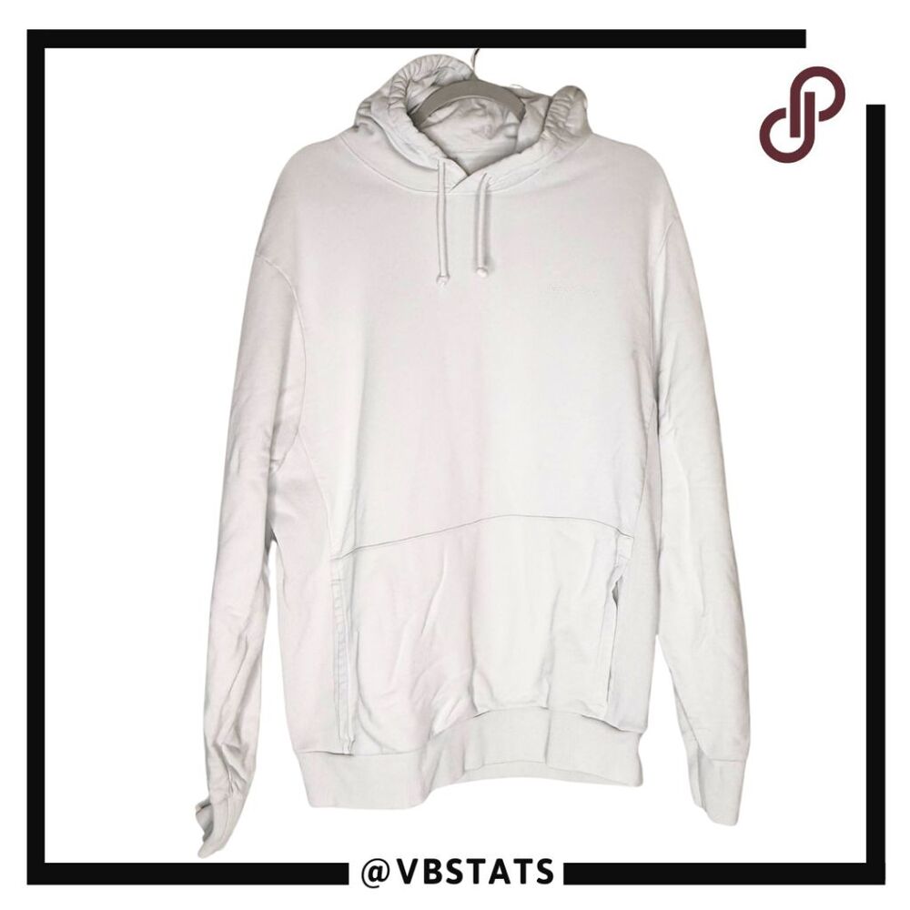 Outdoor Voices Men's‎ 100% Cotton Pullover Drawstring Hoodie White Size Large